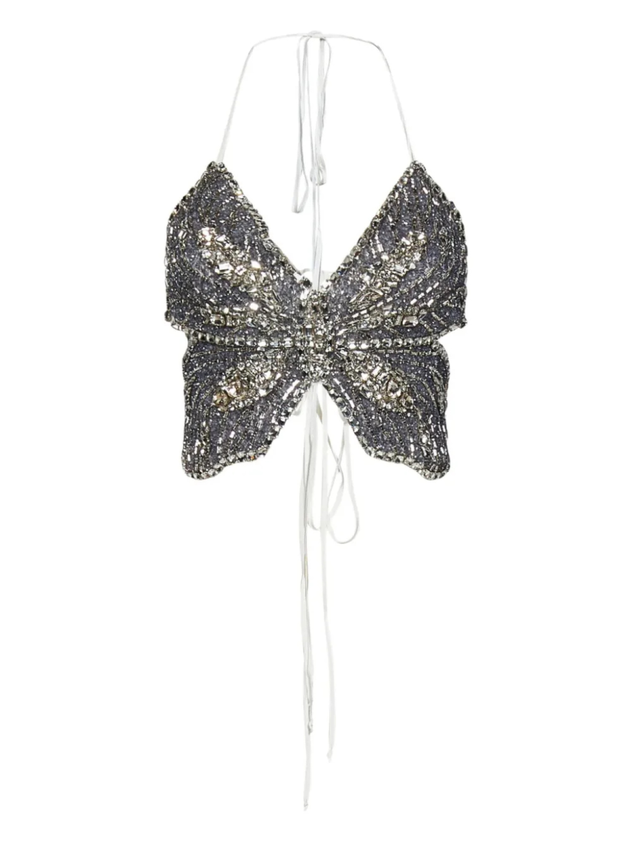 Укороченный топ с бабочками ROOM76, серебряный
Укороченный топ с бабочками ROOM76, серебряный