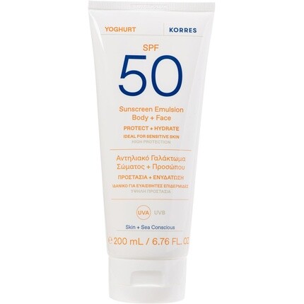 Korres Йогуртовая эмульсия для тела и лица Spf50 200 мл
Korres Йогуртовая эмульсия для тела и лица Spf50 200 мл