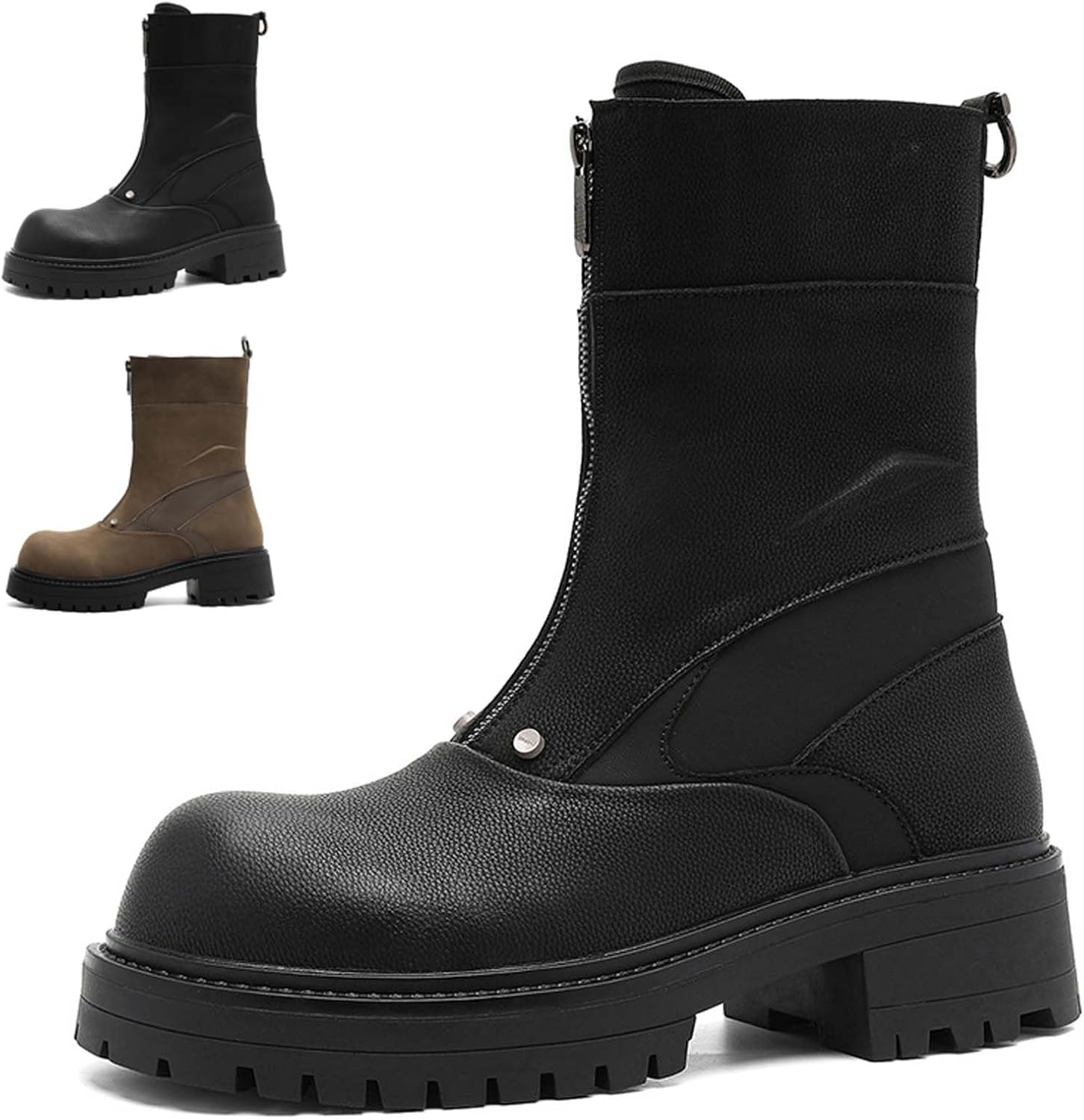 Мужские кожаные ботинки Челси на платформе, с классическим округлым носком, рифленой подошвой, молнией спереди, ботинки до щиколотки, для офиса и повседневного делового стиля Generic, черный
Мужские кожаные ботинки Челси на платформе, с классическим округлым носком, рифленой подошвой, молнией спереди, ботинки до щиколотки, для офиса и повседневного делового стиля Generic, черный