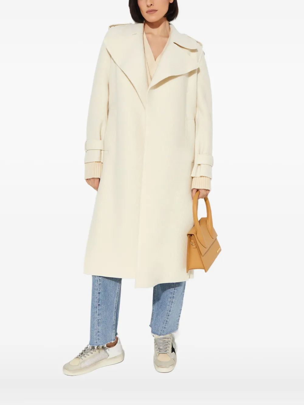 Двубортный тренч с поясом Harris Wharf London, белый
Двубортный тренч с поясом Harris Wharf London, белый