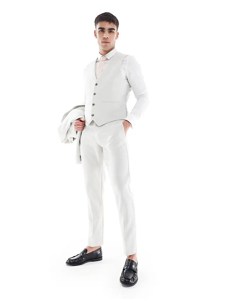 Узкие брюки из шерстяной смеси ASOS DESIGN светло-серого цвета
Узкие брюки из шерстяной смеси ASOS DESIGN светло-серого цвета