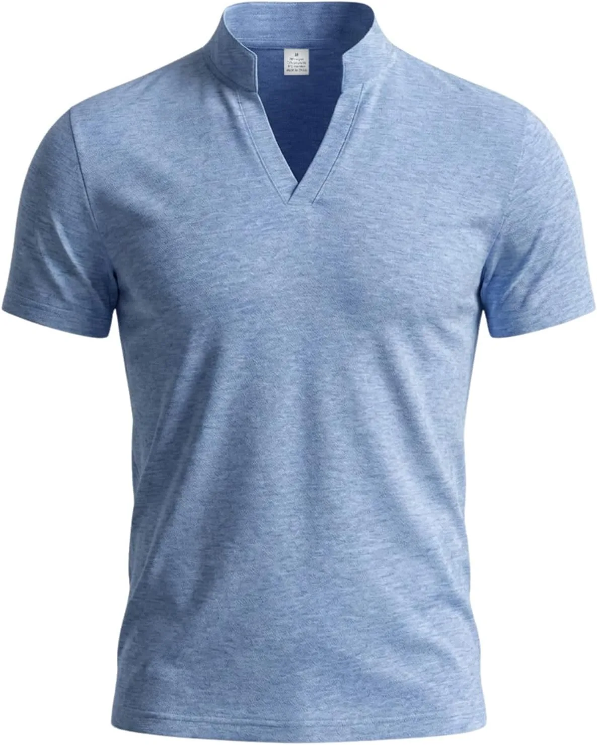 Мужская футболка с V-образным вырезом и воротником стойкой, короткий рукав, летняя HYYGOCCTV
Мужская футболка с V-образным вырезом и воротником стойкой, короткий рукав, летняя HYYGOCCTV