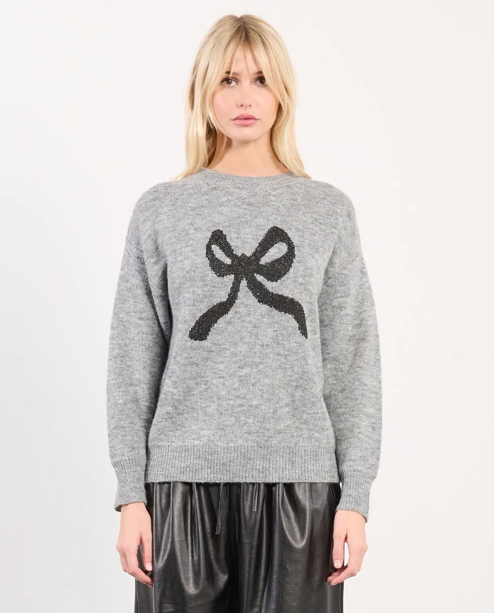 Женский джемпер с длинным рукавом с принтом и бантом Lili Sidonio, серый
Женский джемпер с длинным рукавом с принтом и бантом Lili Sidonio, серый