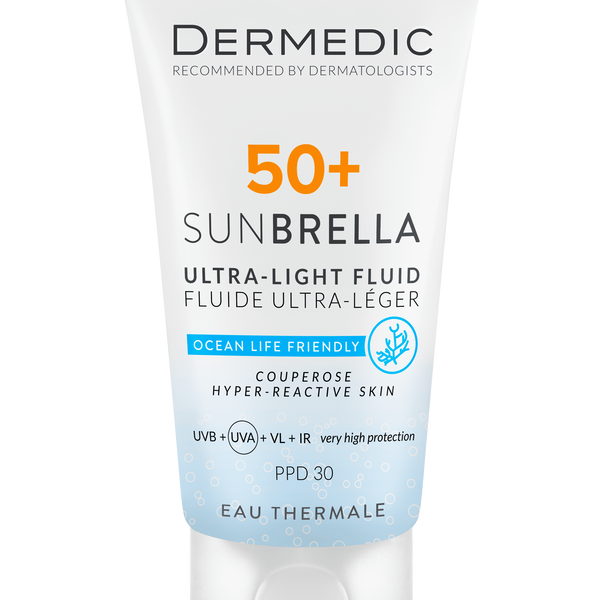 Ультралегкий защитный крем для лица с spf50 для сосудистой и гиперчувствительной кожи, 40 мл Dermedic Sunbrella
Ультралегкий защитный крем для лица с spf50 для сосудистой и гиперчувствительной кожи, 40 мл Dermedic Sunbrella
