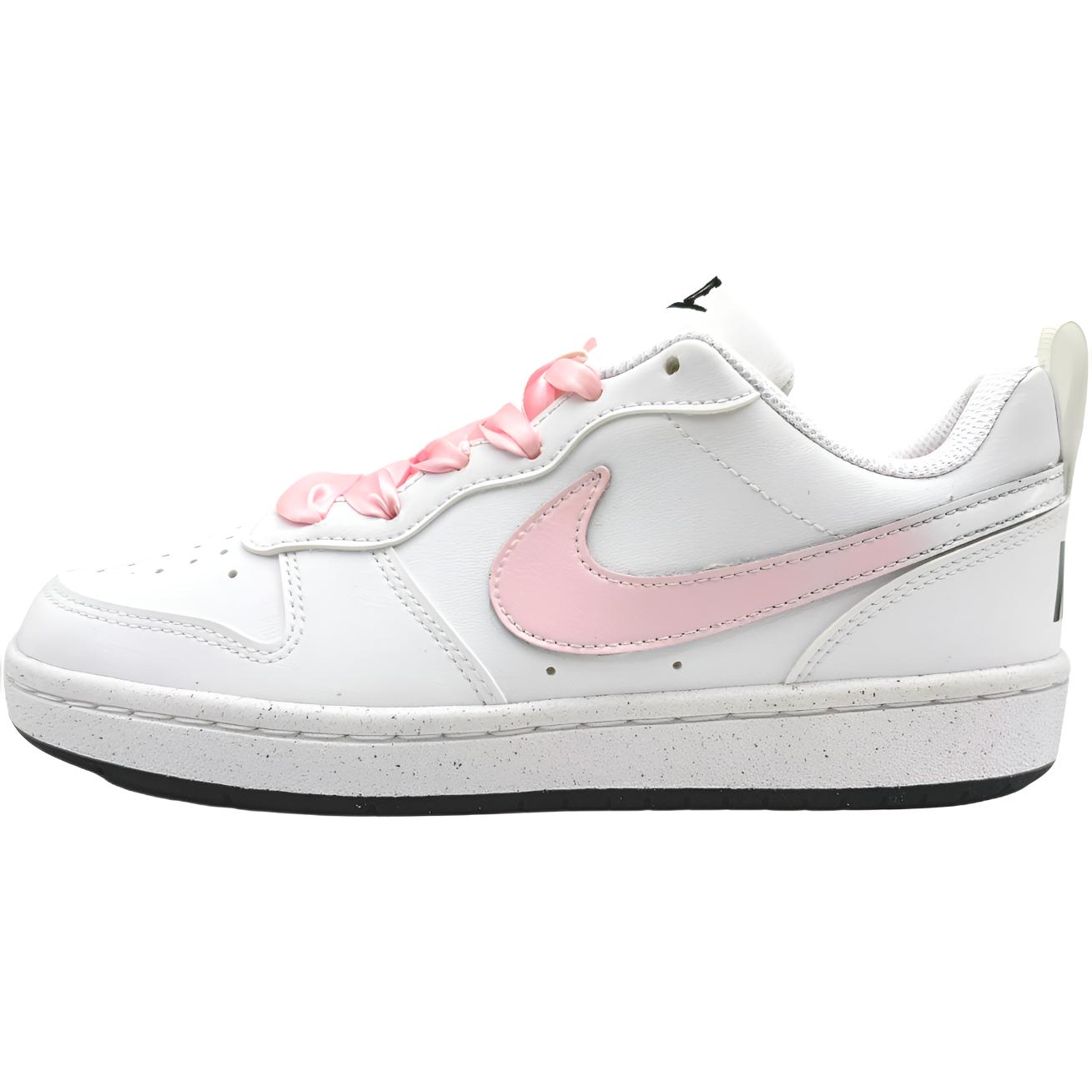 Nike Детские низкие скейтбордистские кроссовки Court Borough Pink Mist White из искусственной кожи с амортизацией, розово-белые
Nike Детские низкие скейтбордистские кроссовки Court Borough Pink Mist White из искусственной кожи с амортизацией, розово-белые