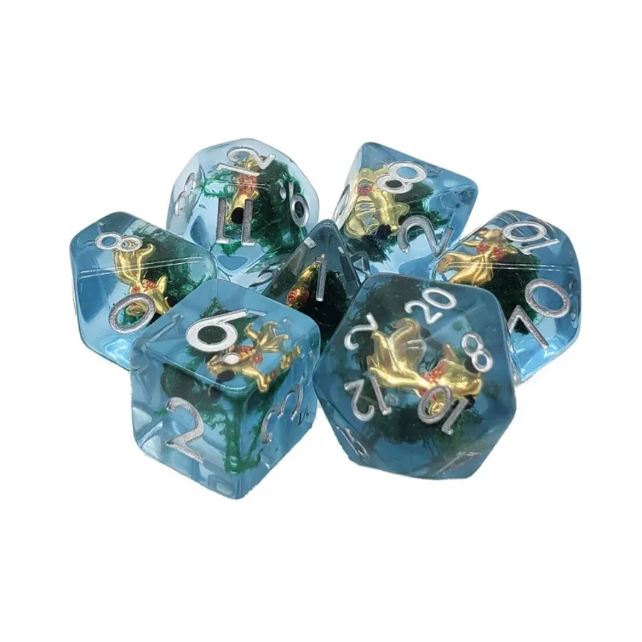 Набор Poly Set Gold Fish Pond с серебром (7), Acrylic-Resin Dice - Animal Kingdom
Набор Poly Set Gold Fish Pond с серебром (7), Acrylic-Resin Dice - Animal Kingdom