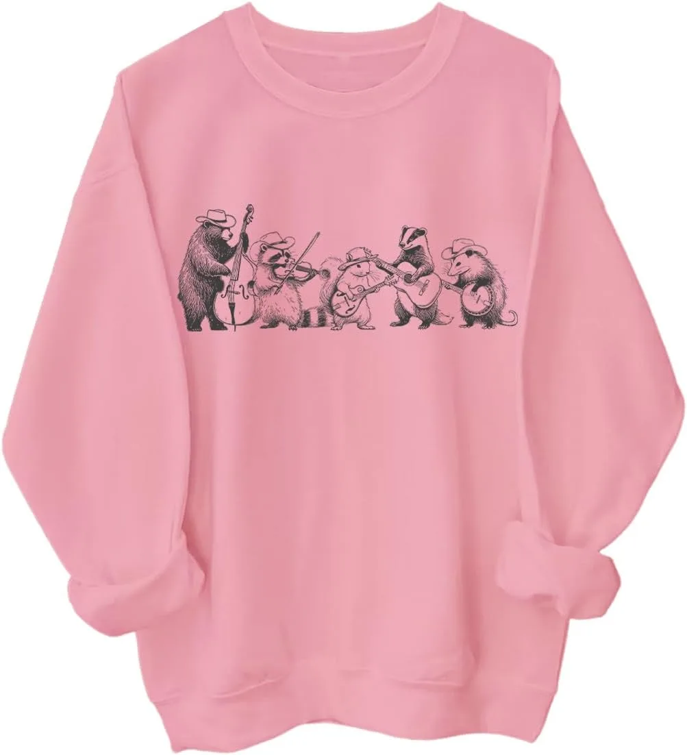 Толстовка с принтом "Лесные животные играют на инструментах"
Толстовка с принтом "Лесные животные играют на инструментах"