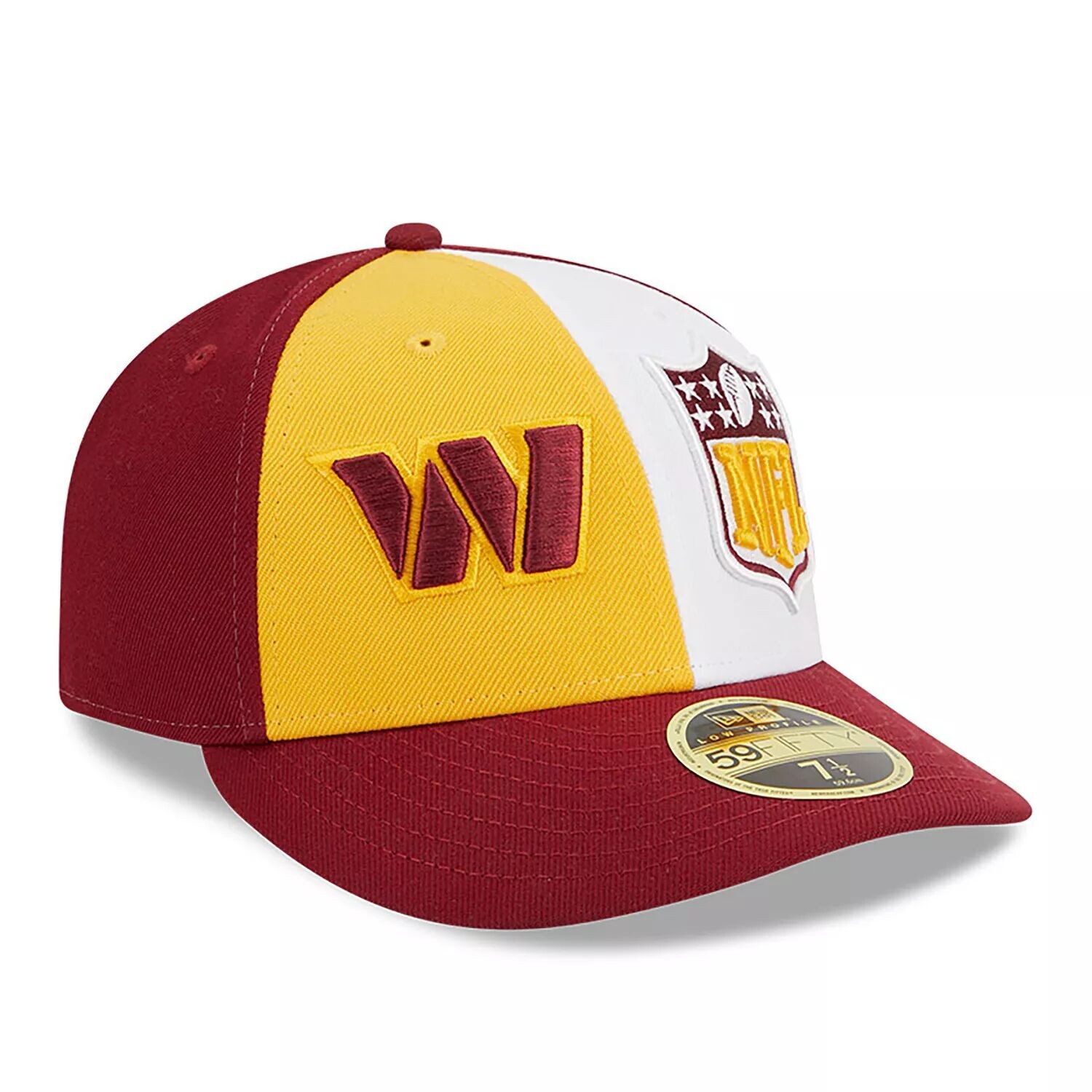 Мужская облегающая шляпа New Era Gold/Burgundy Washington Commanders 2023 Sideline Low Profile 59FIFTY
Мужская облегающая шляпа New Era Gold/Burgundy Washington Commanders 2023 Sideline Low Profile 59FIFTY