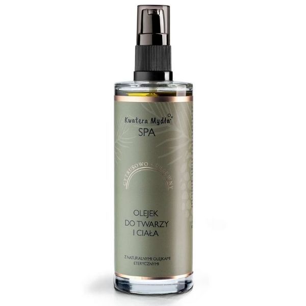 Цитрусово-древесное масло для лица и тела, 100 мл Kwatera Mydła
Цитрусово-древесное масло для лица и тела, 100 мл Kwatera Mydła