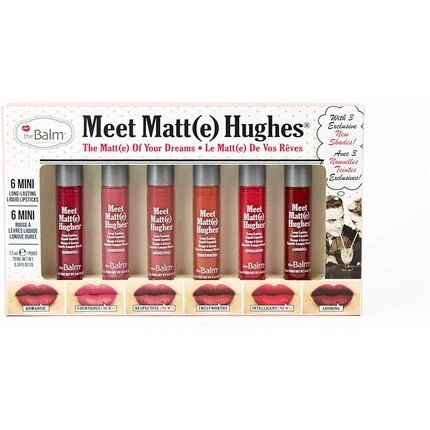 Жидкие губные помады Thebalm Meet Matt(E) Hughes Mini Vol. 12 – упаковка из 6 шт., Thebalm Cosmetics
Жидкие губные помады Thebalm Meet Matt(E) Hughes Mini Vol. 12 – упаковка из 6 шт., Thebalm Cosmetics