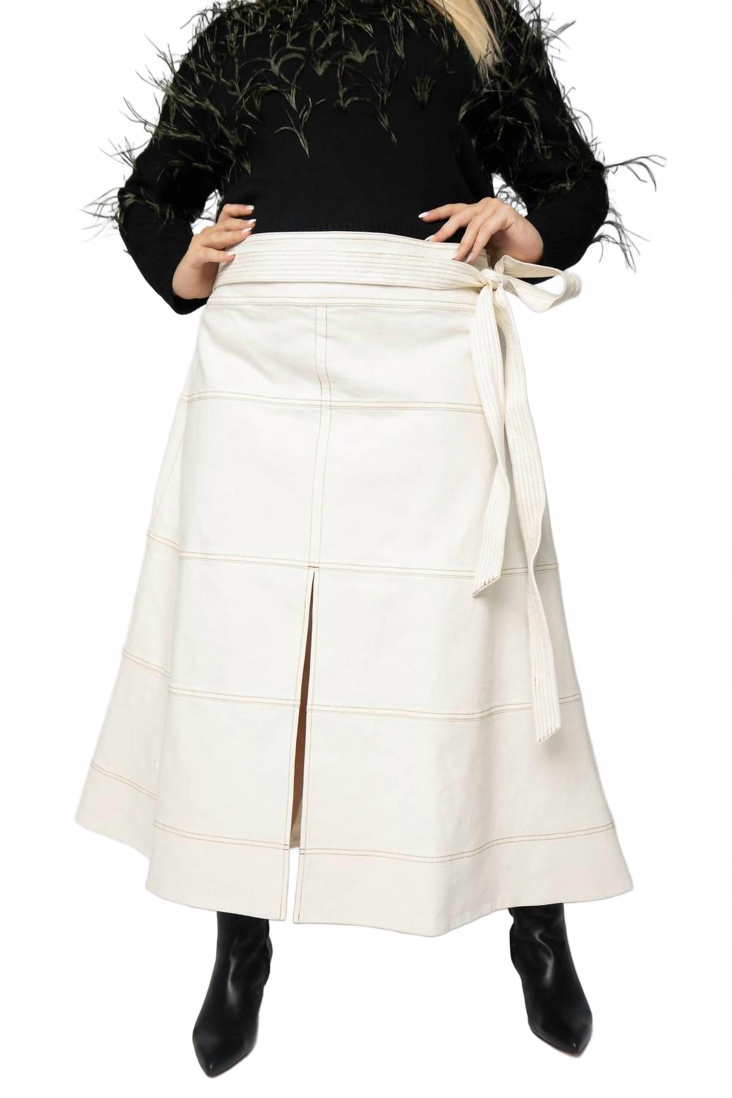 Хадсон миди-юбка в цвете мел Tanya Taylor, Chalk
Хадсон миди-юбка в цвете мел Tanya Taylor, Chalk