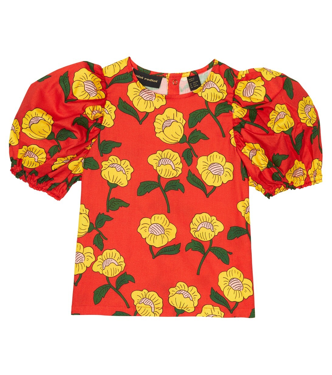 Хлопковая блузка с цветочным принтом Mini Rodini, оранжевый
Хлопковая блузка с цветочным принтом Mini Rodini, оранжевый