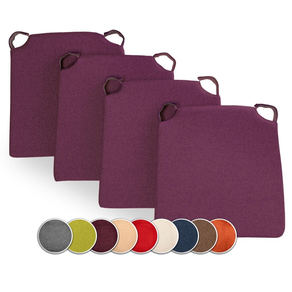 Комплект sunpillow из 4 подушек для стульев с набивкой на липучке для стульев | Крытый/Открытый | Подушка сиденья чехол для сиденья | Размеры: 42 (спереди) | 35 (спинка) х 40 х 5 см | Черный | MC.Sammler, фиолетовый
Комплект sunpillow из 4 подушек для стульев с набивкой на липучке для стульев | Крытый/Открытый | Подушка сиденья чехол для сиденья | Размеры: 42 (спереди) | 35 (спинка) х 40 х 5 см | Черный | MC.Sammler, фиолетовый
