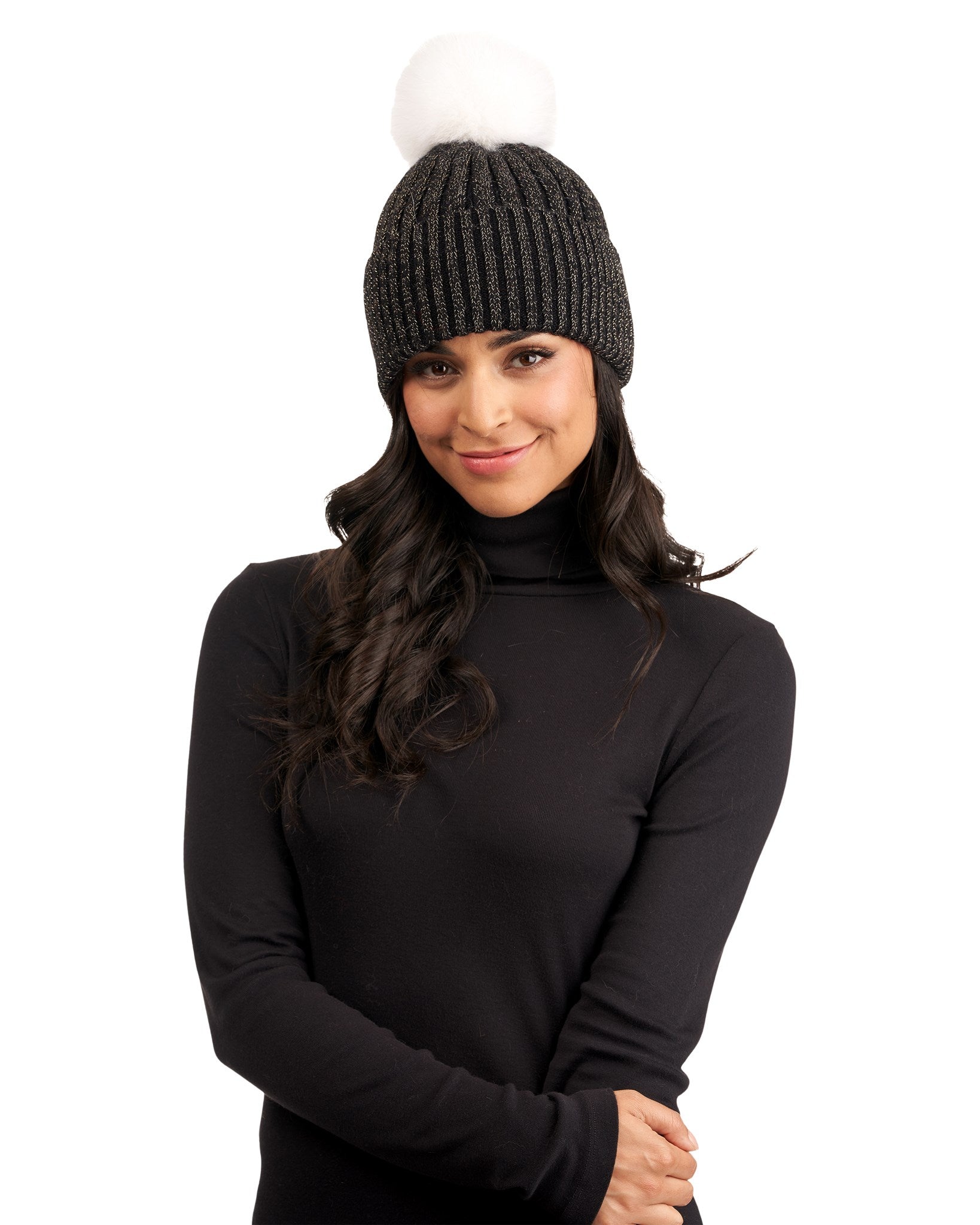 Шапка из металлизированной шерстяной смеси с помпоном из лисьего меха Gorski, черный/белый
Шапка из металлизированной шерстяной смеси с помпоном из лисьего меха Gorski, черный/белый