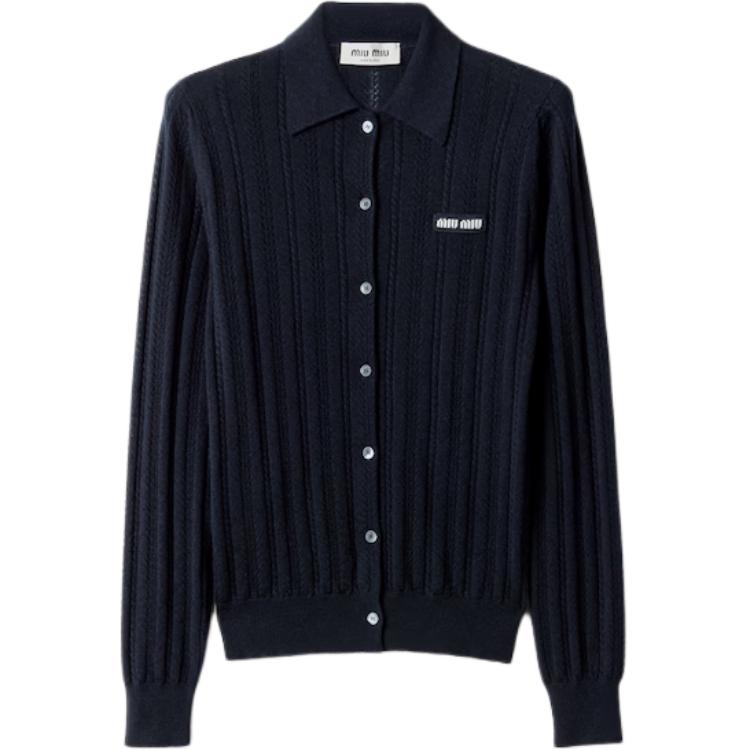 Ажурный кардиган MIU MIU, синий
Ажурный кардиган MIU MIU, синий