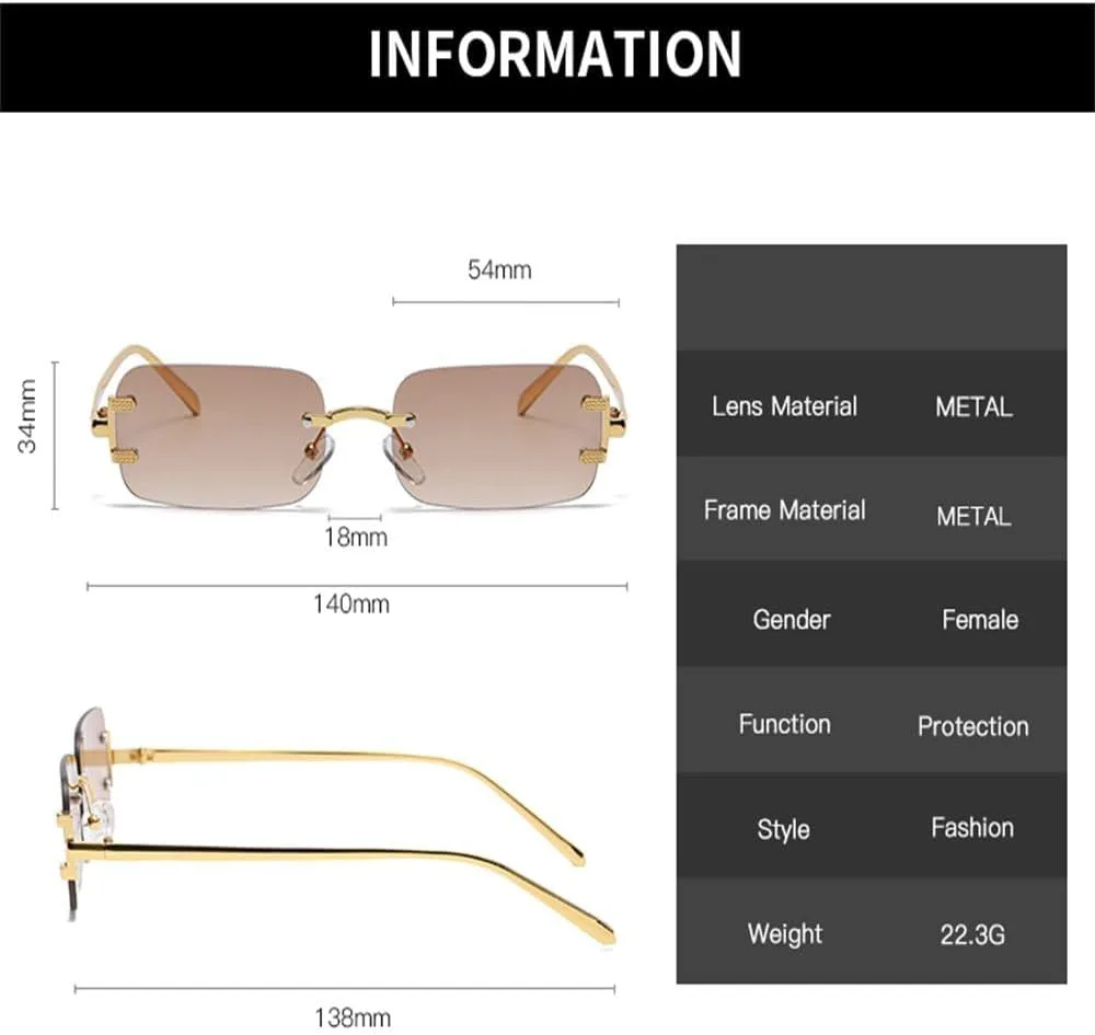 Солнцезащитные очки без оправы, прямоугольные, в винтажном стиле, с металлическими оправами, модные женские солнцезащитные очки без оправы с тонировкой KTUCN, Red
Солнцезащитные очки без оправы, прямоугольные, в винтажном стиле, с металлическими оправами, модные женские солнцезащитные очки без оправы с тонировкой KTUCN, Red