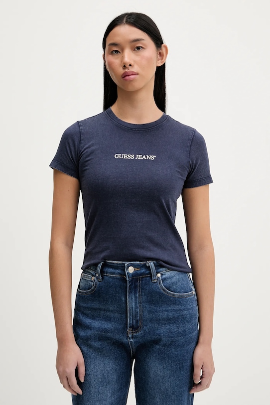 Хлопковая футболка Guess Jeans, темно-синий
Хлопковая футболка Guess Jeans, темно-синий