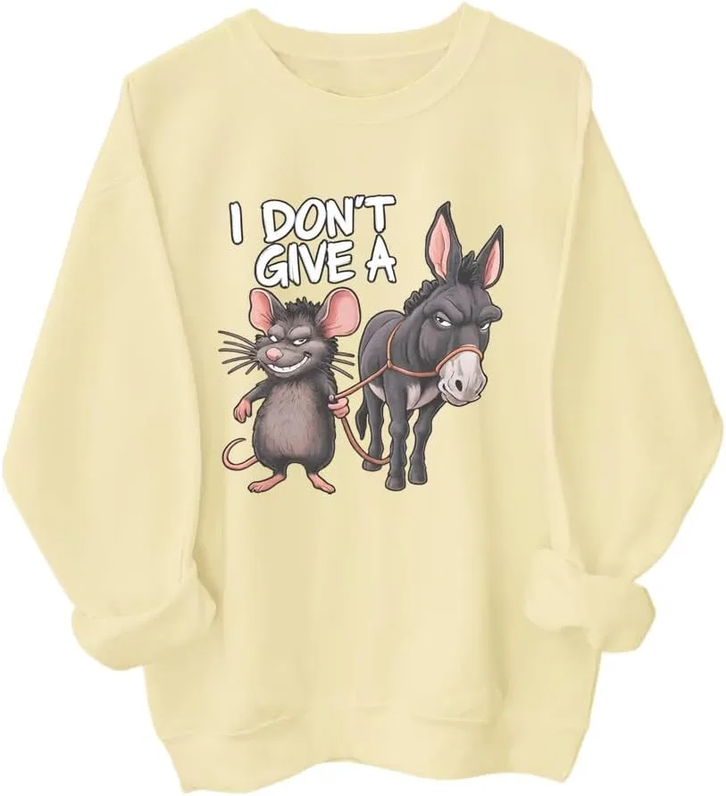 Толстовка с принтом "I Don't Give A Rat Donkey" SIMJEW
Толстовка с принтом "I Don't Give A Rat Donkey" SIMJEW