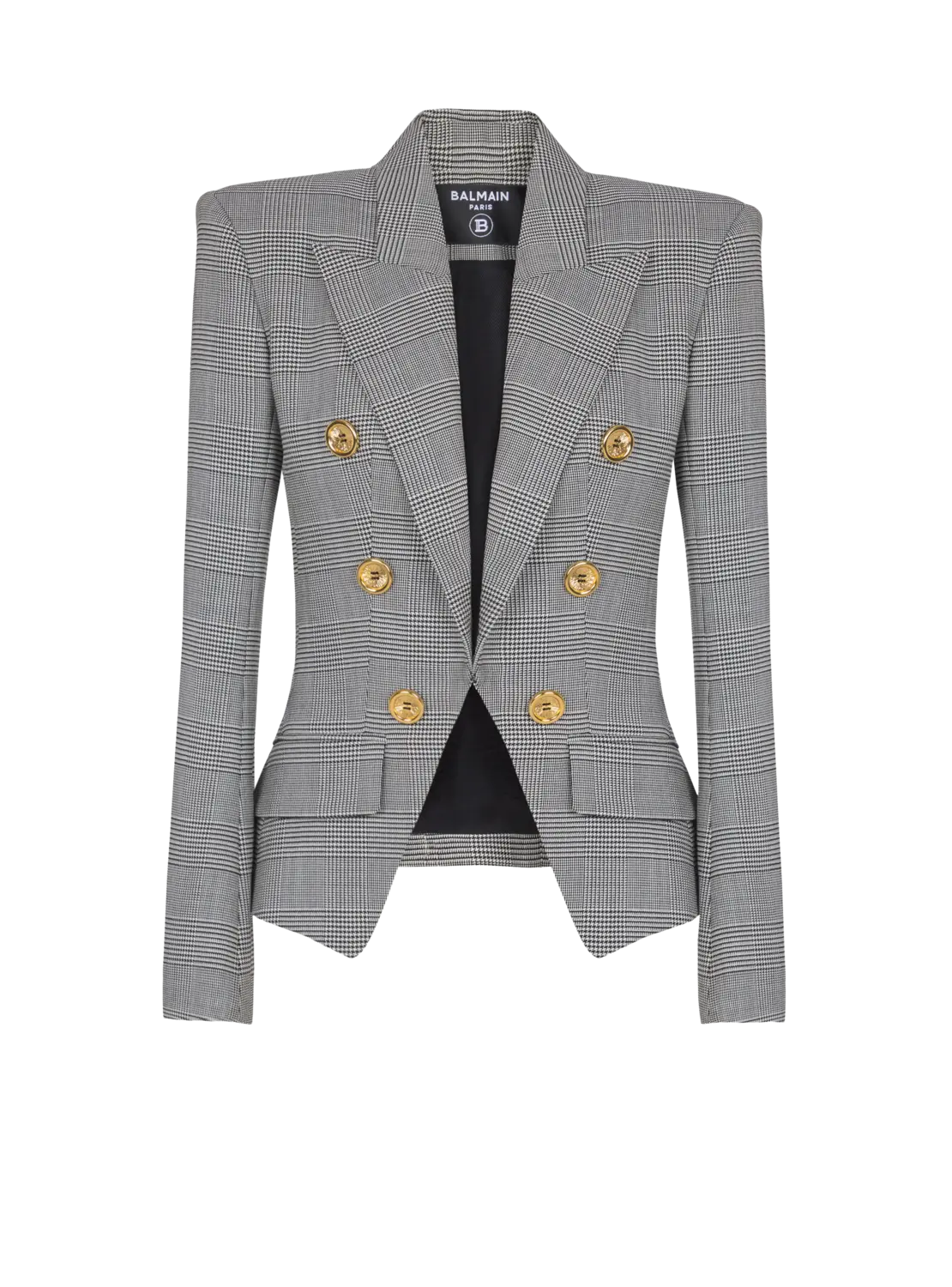 Жакет с шестью пуговицами из жаккарда с принцем Уэльским Balmain, черный
Жакет с шестью пуговицами из жаккарда с принцем Уэльским Balmain, черный