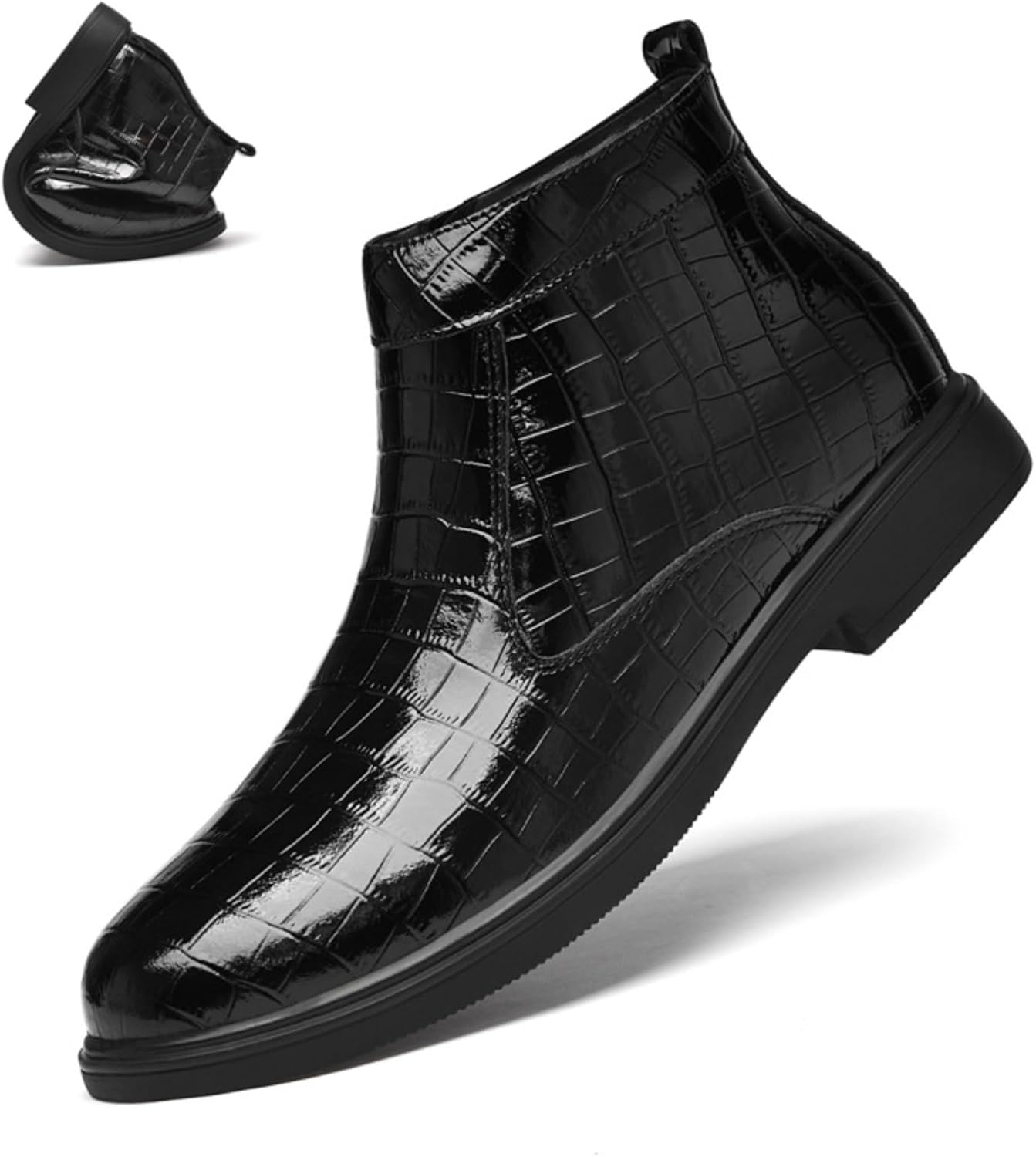 Мужские кожаные ботинки с принтом под аллигатора, на низком каблуке, с круглым носком, боковой молнией и мягкой подошвой, оксфорды для вождения и работы в офисе Forevercan, черный
Мужские кожаные ботинки с принтом под аллигатора, на низком каблуке, с круглым носком, боковой молнией и мягкой подошвой, оксфорды для вождения и работы в офисе Forevercan, черный