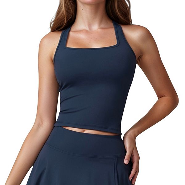 Женский активный топ с квадратным вырезом, встроенным бюстгальтером и дизайном racerback для комфорта и свободы движений Anna-Kaci, Navy
Женский активный топ с квадратным вырезом, встроенным бюстгальтером и дизайном racerback для комфорта и свободы движений Anna-Kaci, Navy