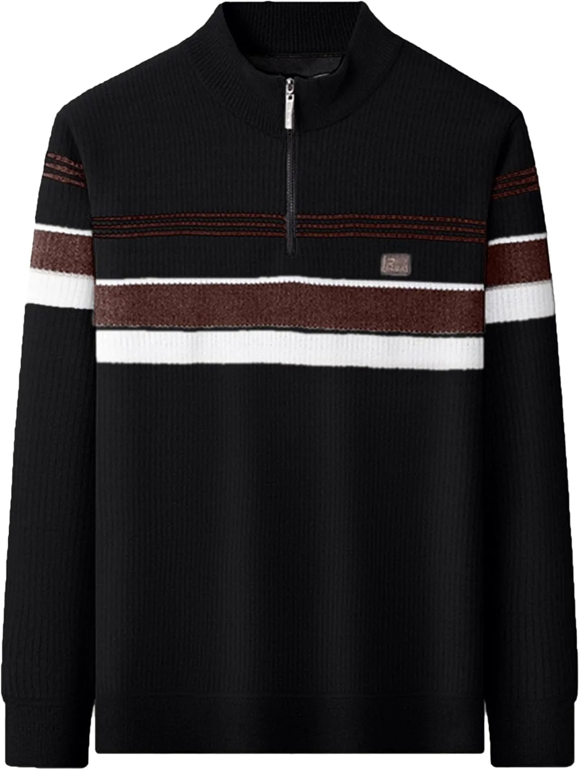 Мужской полузастегивающийся полосатый свитер Color Block
Мужской полузастегивающийся полосатый свитер Color Block