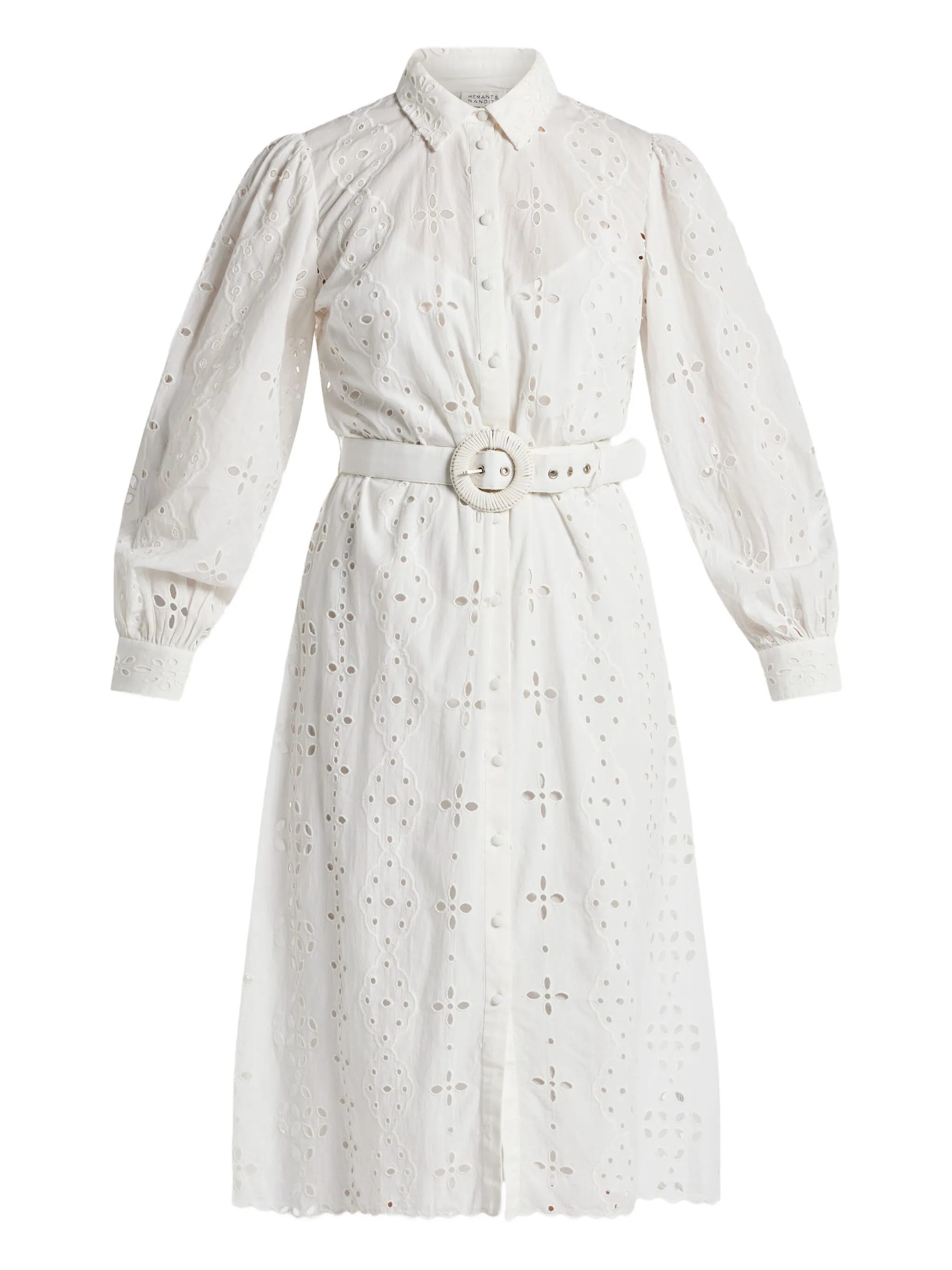 Платье миди Adya с поясом и люверсами Hemant And Nandita, белый
Платье миди Adya с поясом и люверсами Hemant And Nandita, белый