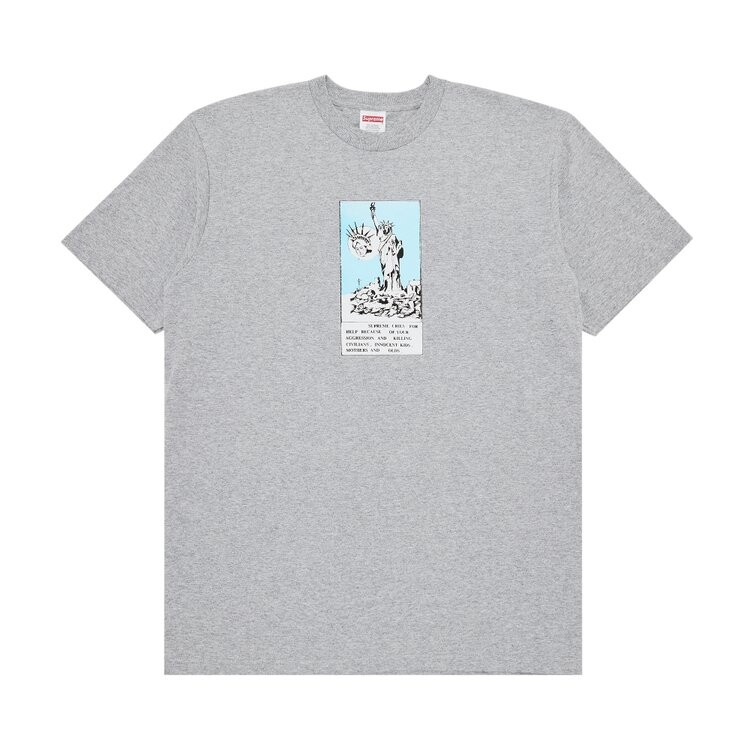 Футболка Supreme Liberty Tee, цвет Heather Grey 
Футболка Supreme Liberty Tee, цвет Heather Grey