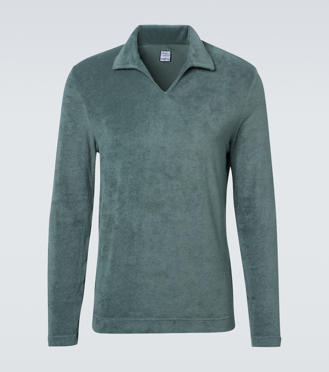 Поло из хлопкового велюра Peter cotton terry Fedeli, хаки
Поло из хлопкового велюра Peter cotton terry Fedeli, хаки