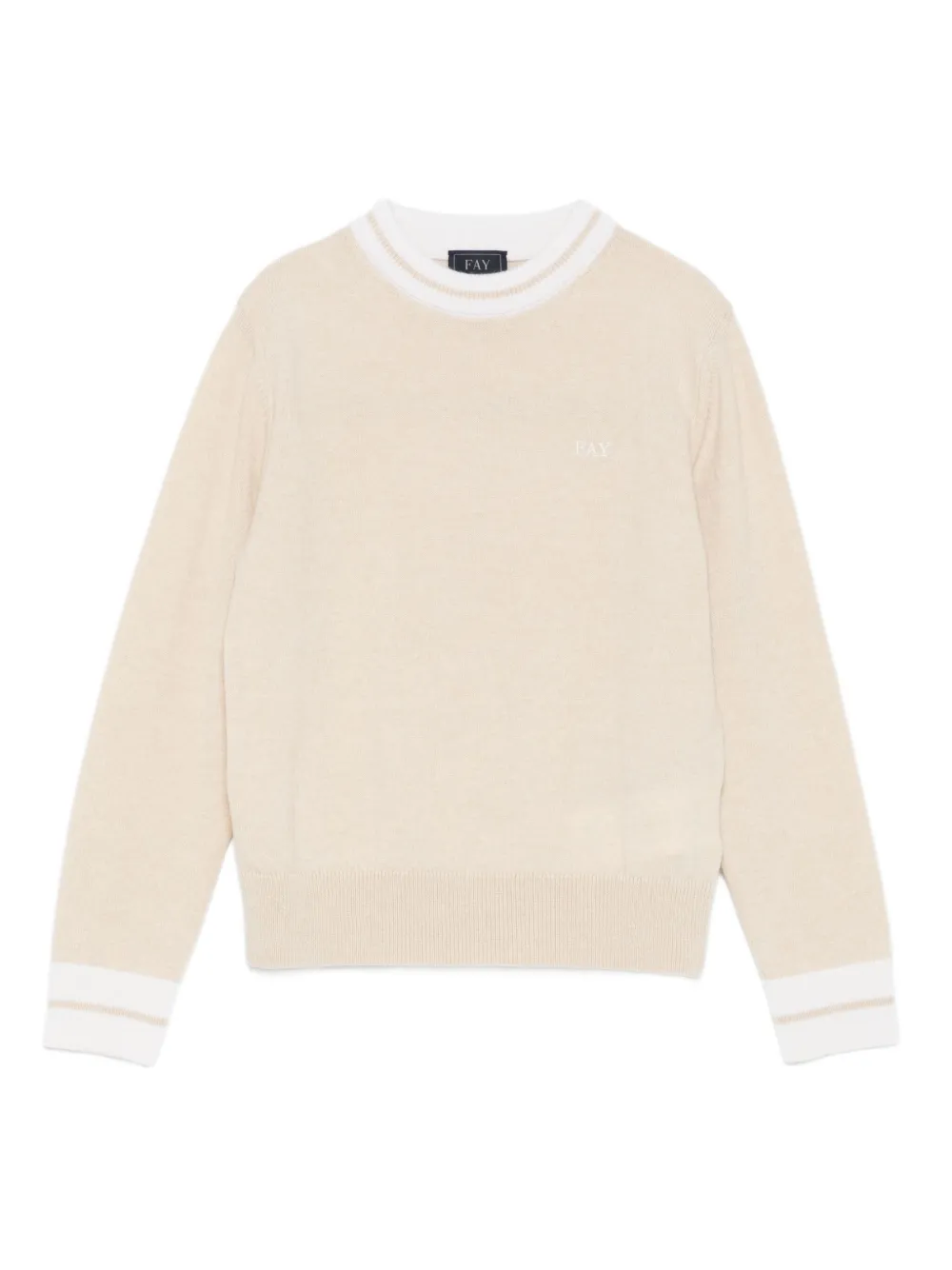 Джемпер с полосатой отделкой Fay Kids, нейтральный
Джемпер с полосатой отделкой Fay Kids, нейтральный
