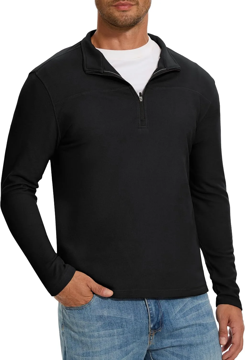 M MOTEEPI мужская флисовая толстовка с молнией на четверть Slim Fit легкая с воротником стойкой
M MOTEEPI мужская флисовая толстовка с молнией на четверть Slim Fit легкая с воротником стойкой