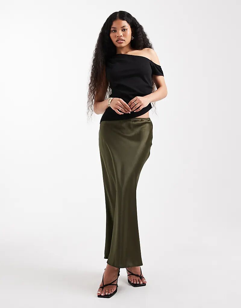 Юбка миди New Look Petite из атласа косой вязки цвета хаки
Юбка миди New Look Petite из атласа косой вязки цвета хаки