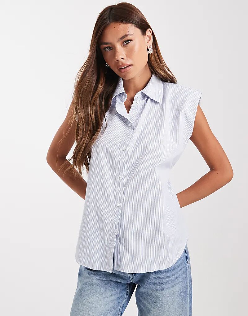 Рубашка без рукавов с подплечниками ASOS DESIGN в полоску
Рубашка без рукавов с подплечниками ASOS DESIGN в полоску