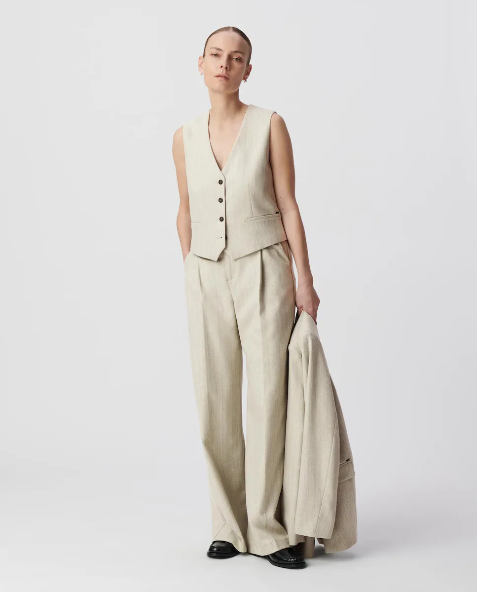 Женские прямые брюки с карманами IKKS, бежевый
Женские прямые брюки с карманами IKKS, бежевый