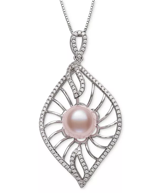 Ожерелье длиной 18 дюймов с подвеской из искусственного пресноводного жемчуга (10–11 мм) и выращенного в лаборатории белого сапфира (1 карат, tw) из стерлингового серебра (также нежно-розового цвета) Belle De Mer, pink
Ожерелье длиной 18 дюймов с подвеской из искусственного пресноводного жемчуга (10–11 мм) и выращенного в лаборатории белого сапфира (1 карат, tw) из стерлингового серебра (также нежно-розового цвета) Belle De Mer, pink