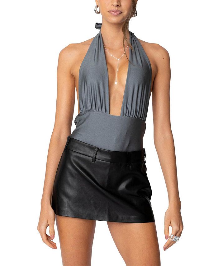 Блестящий боди Justice Gathered Edikted, серый 
Блестящий боди Justice Gathered Edikted, серый