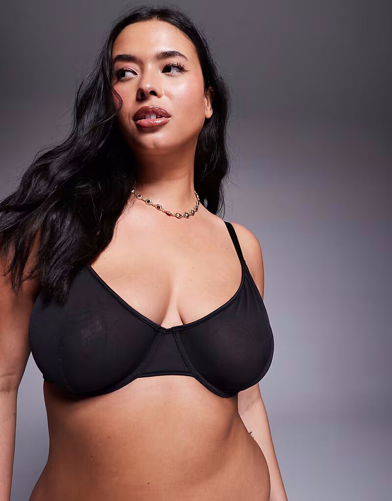 Сетчатый бюстгальтер на косточках с атласной окантовкой ASOS DESIGN Curve Lennox черного цвета ASOS Curve
Сетчатый бюстгальтер на косточках с атласной окантовкой ASOS DESIGN Curve Lennox черного цвета ASOS Curve