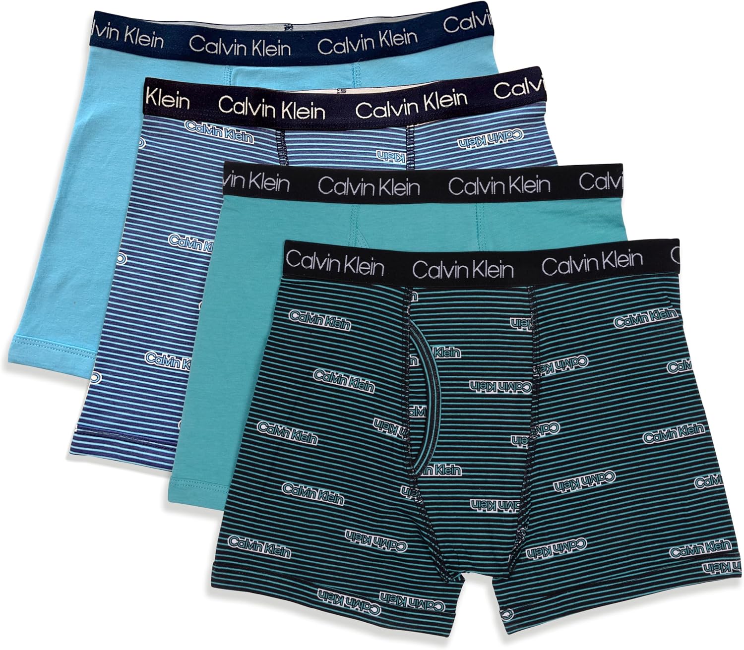 Комплект из 4 трусов-боксеров Calvin Klein для мальчиков, Seafoam/Blue/Striped Print
Комплект из 4 трусов-боксеров Calvin Klein для мальчиков, Seafoam/Blue/Striped Print