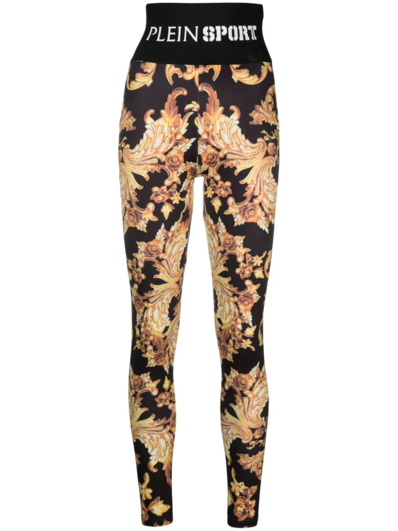 Plein Sport легинсы с принтом Baroque, черный 
Plein Sport легинсы с принтом Baroque, черный