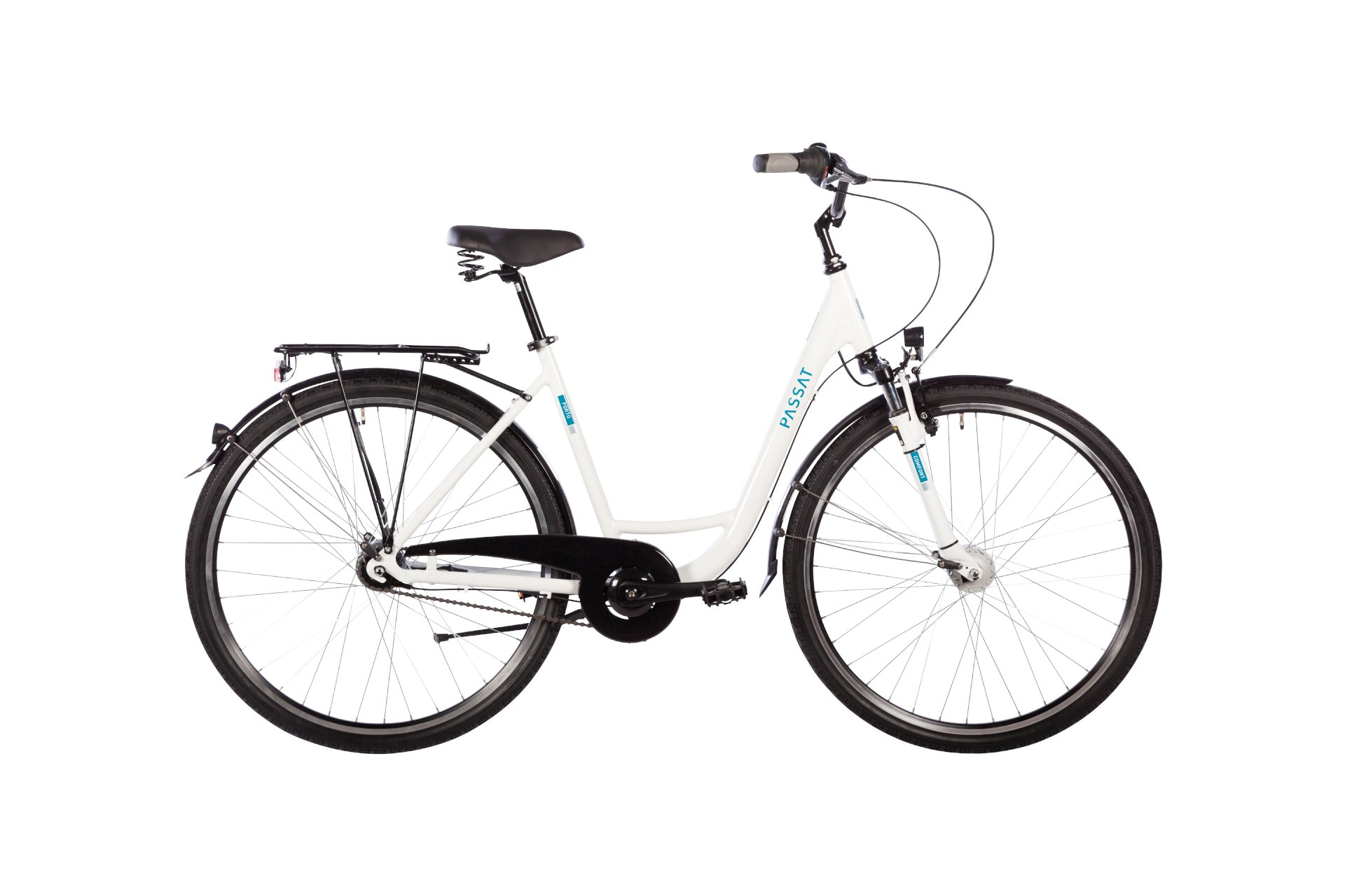 Городской велосипед Passat Porto - 28 дюймов - Tiefeinsteiger - Aktion, цвет Weiß|white/turquoise/silver
Городской велосипед Passat Porto - 28 дюймов - Tiefeinsteiger - Aktion, цвет Weiß|white/turquoise/silver