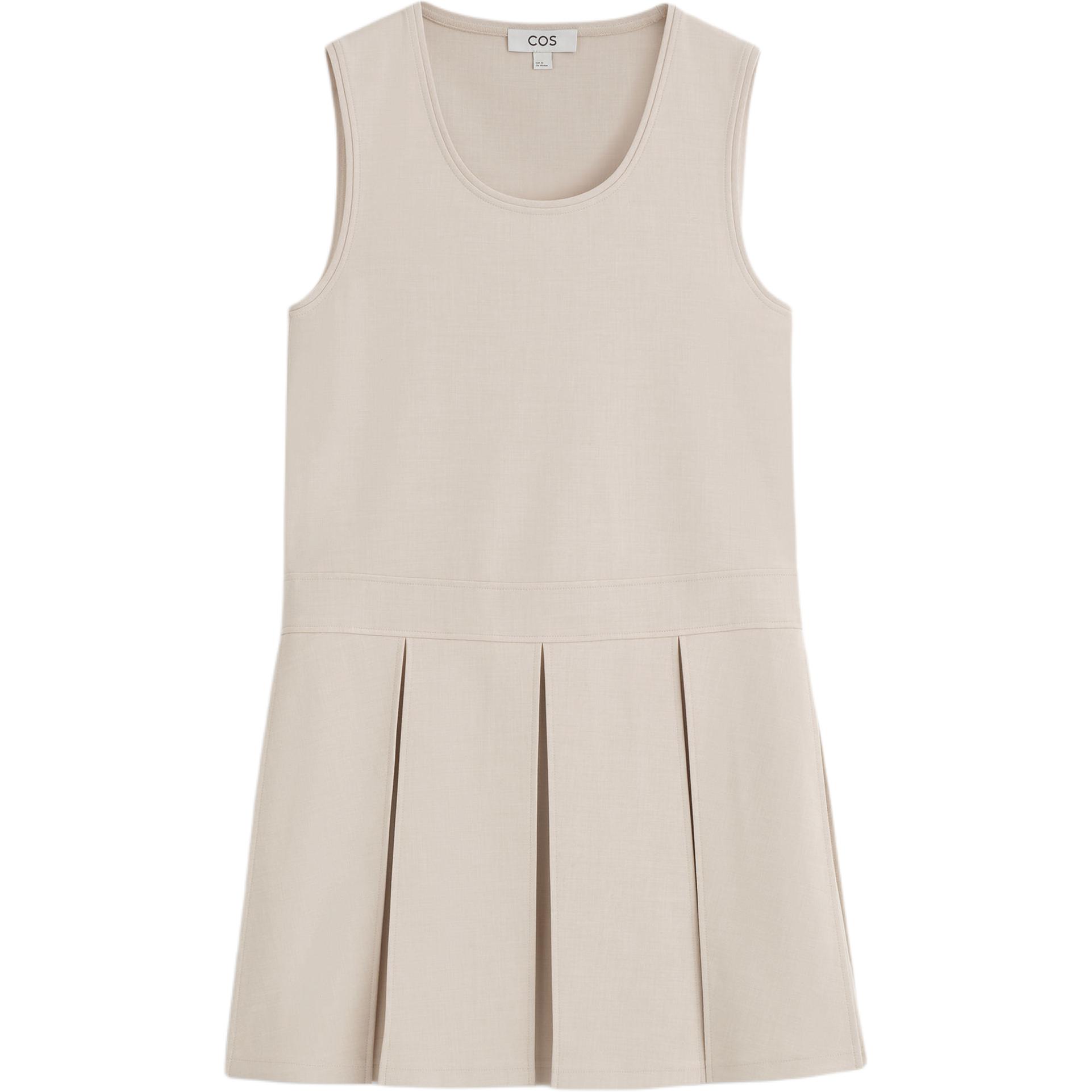Женское бежелое платье без рукавов COS, бежевый
Женское бежелое платье без рукавов COS, бежевый