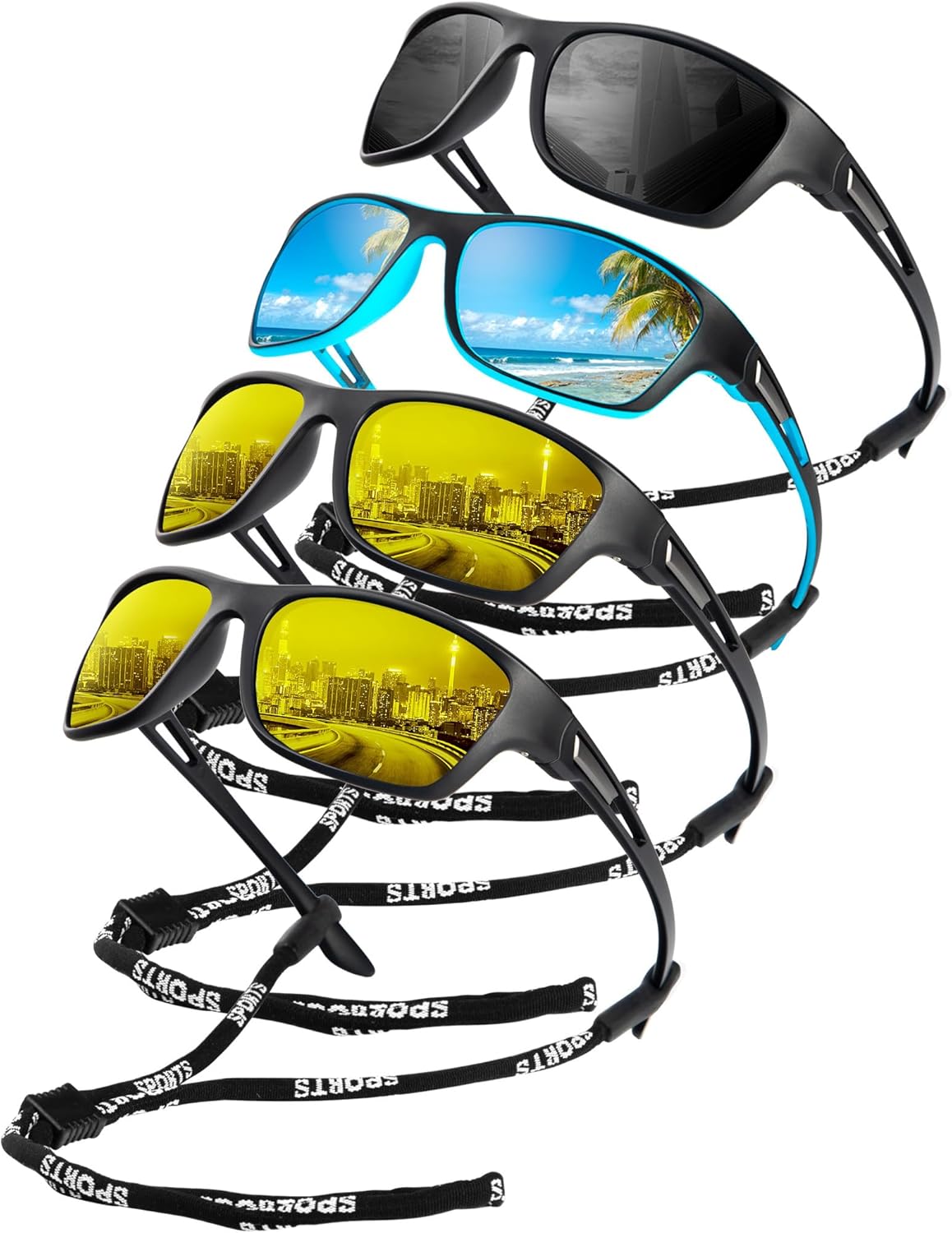 Поляризованные солнцезащитные очки KALIYADI для мужчин, спортивные солнцезащитные очки для вождения, езды на велосипеде и рыбалки с защитой от УФ-излучения, D09 Black/Blue/Night Vision/Night Vision
Поляризованные солнцезащитные очки KALIYADI для мужчин, спортивные солнцезащитные очки для вождения, езды на велосипеде и рыбалки с защитой от УФ-излучения, D09 Black/Blue/Night Vision/Night Vision