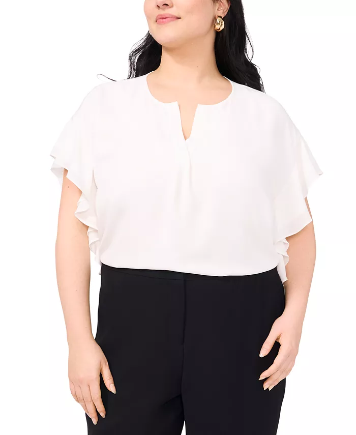 Топ с разрезом на горловине и рукавами-крылышками Plus Size Vince Camuto, белый
Топ с разрезом на горловине и рукавами-крылышками Plus Size Vince Camuto, белый