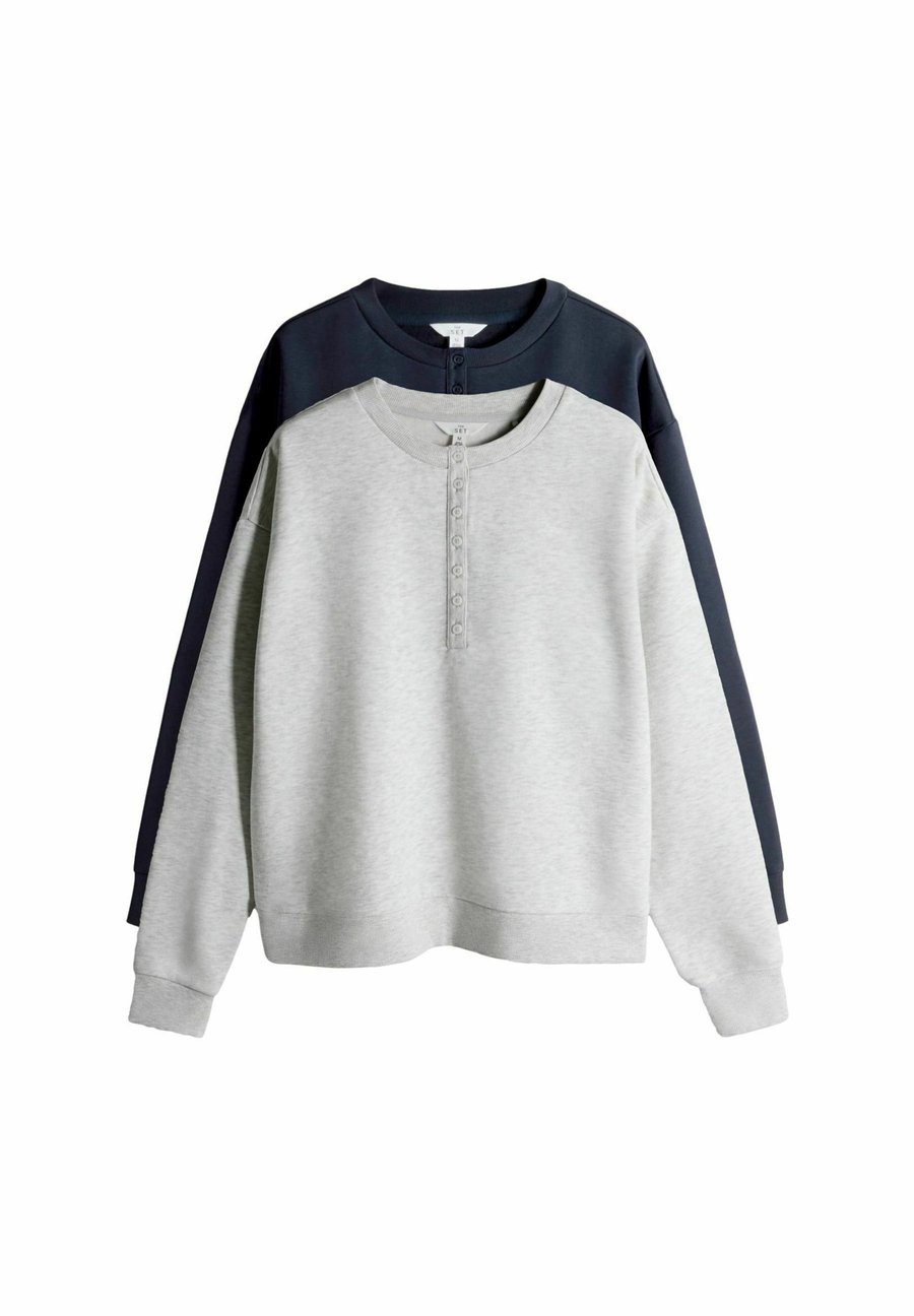 Толстовка THE SET 2 PACK HENLEY, Navy/Grey Marl/Grey
Толстовка THE SET 2 PACK HENLEY, Navy/Grey Marl/Grey