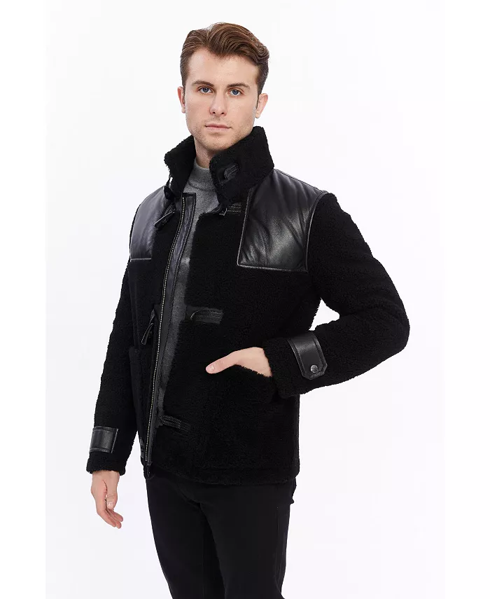 Мужская кожаная куртка с овчиной, черная Furniq UK, черный
Мужская кожаная куртка с овчиной, черная Furniq UK, черный