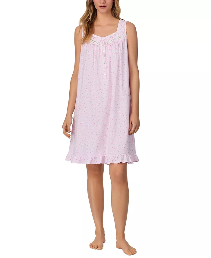 Женская хлопковая ночная сорочка без рукавов с цветочным принтом Eileen West, розовый
Женская хлопковая ночная сорочка без рукавов с цветочным принтом Eileen West, розовый