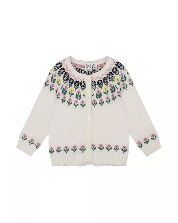 Вязаный жаккардовый кардиган для девочек - для малышек и для взрослых Deux Par Deux, белый
Вязаный жаккардовый кардиган для девочек - для малышек и для взрослых Deux Par Deux, белый