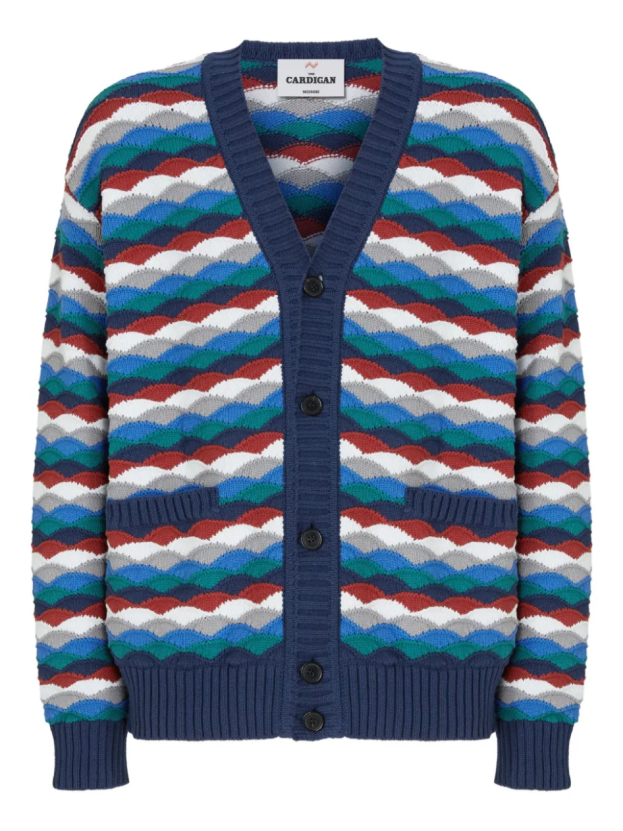 Кардиган с волнистым узором Missoni, синий
Кардиган с волнистым узором Missoni, синий