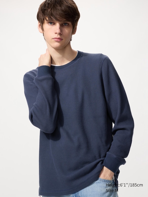 Футболка с вафельной текстурой, круглый вырез, длинный рукав Uniqlo, 65 blue, Синий, Футболка с вафельной текстурой, круглый вырез, длинный рукав Uniqlo, 65 blue
Футболка с вафельной текстурой, круглый вырез, длинный рукав Uniqlo, 65 blue, Синий, Футболка с вафельной текстурой, круглый вырез, длинный рукав Uniqlo, 65 blue