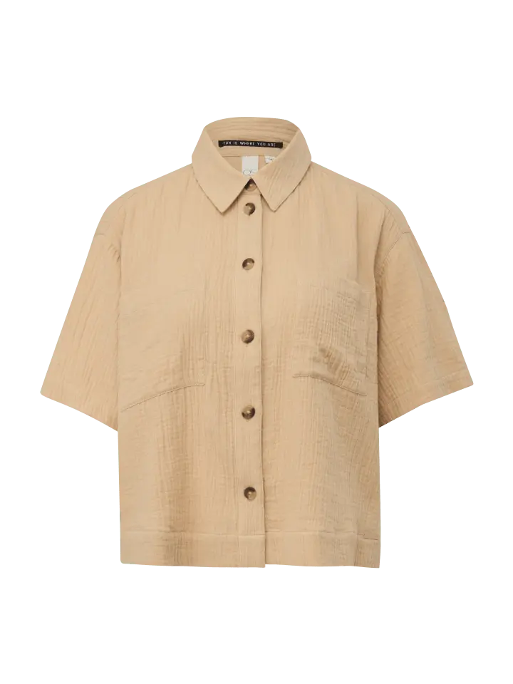 Блуза QS kurzarm, бежевый 
Блуза QS kurzarm, бежевый